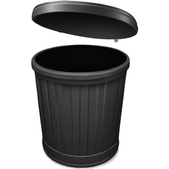 black T shirt in trash can  emoji