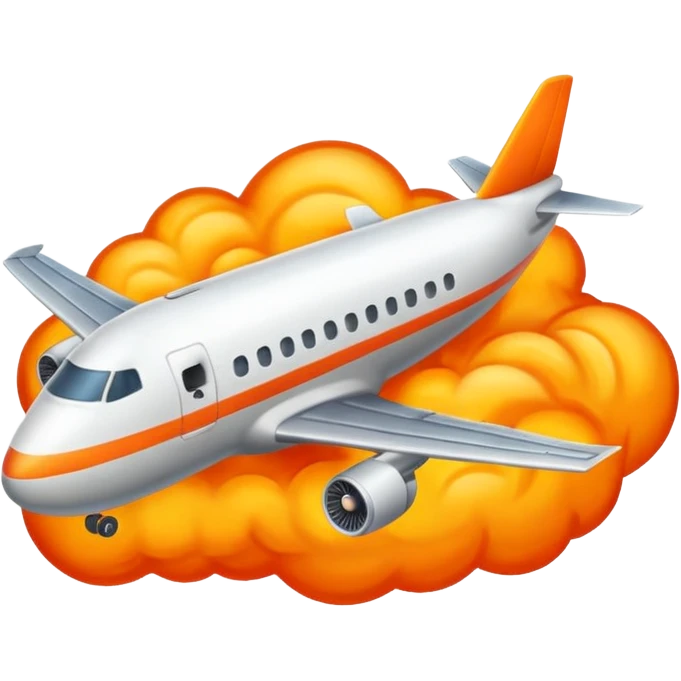 Airplane fuel fire emoji