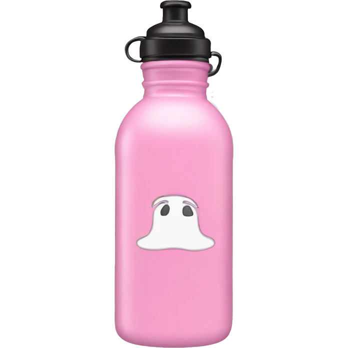 Waterbottle light pink with a bow without face  emoji