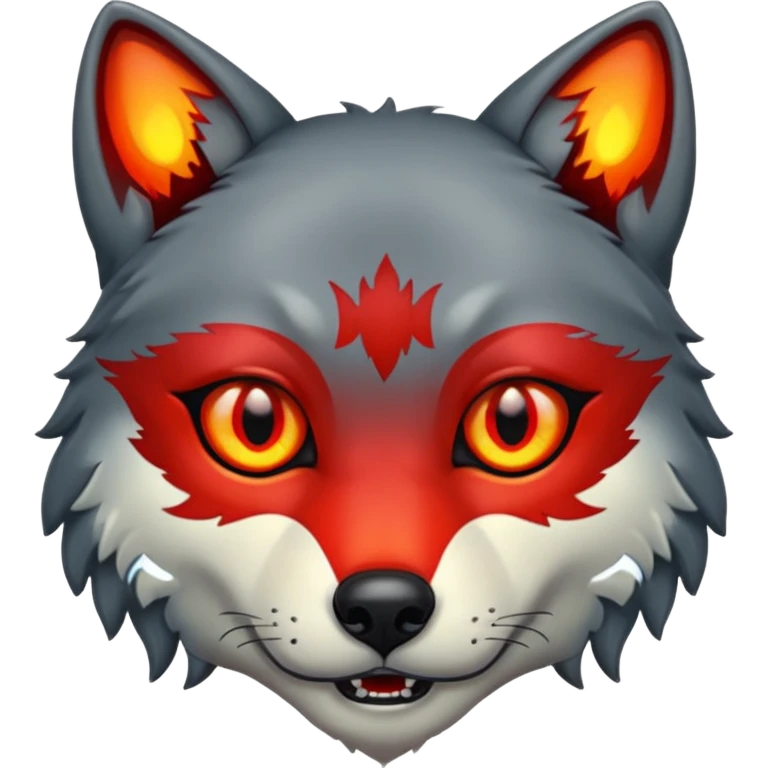 Wolf eyes glowing red only showing the eyes emoji
