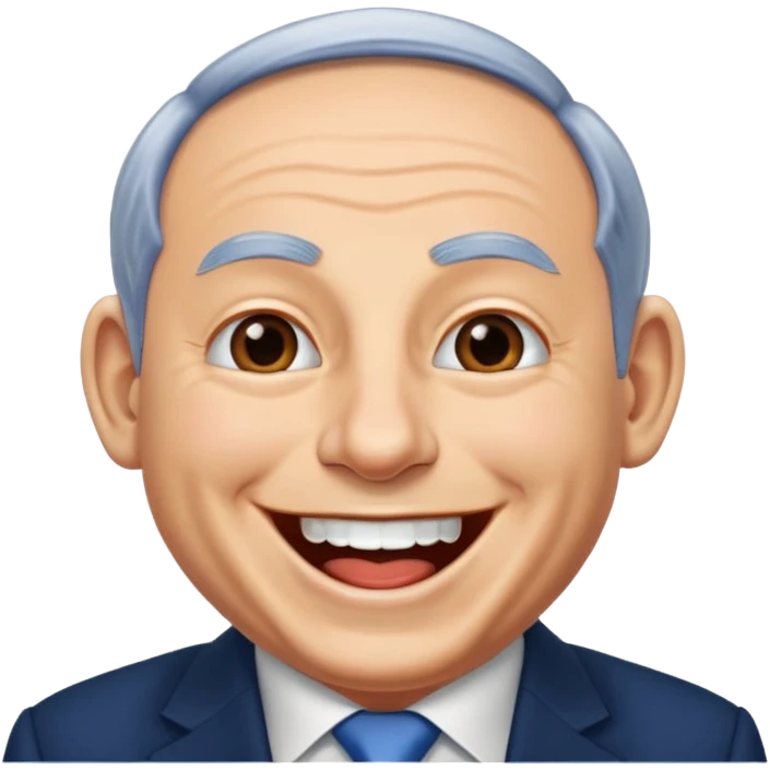 Benjamin Netanyahu laughs emoji