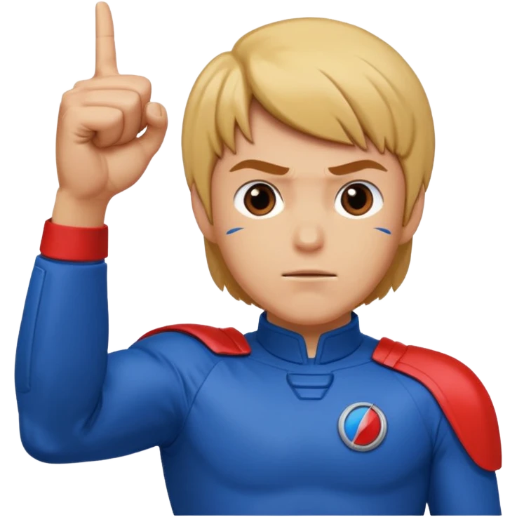 Mark from Battle of the Planets doing fist pump. emoji