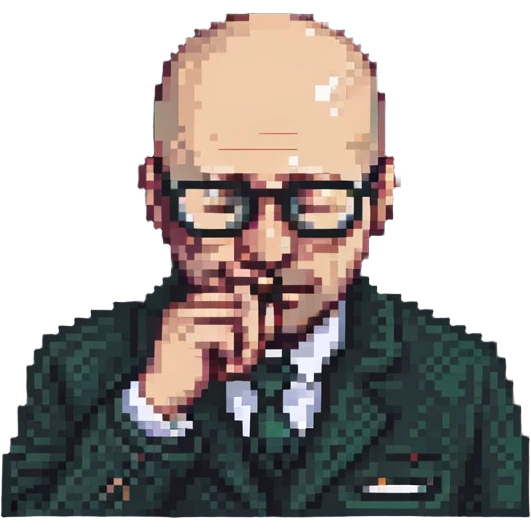 bald guy with glasses picking his nose emoji