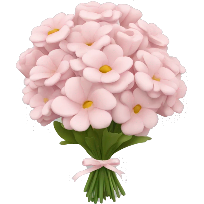 soft pink bouquet emoji
