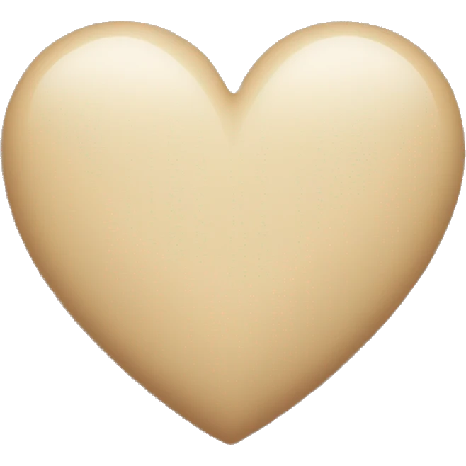 Beige heart emoji
