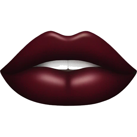 Wine red lips emoji