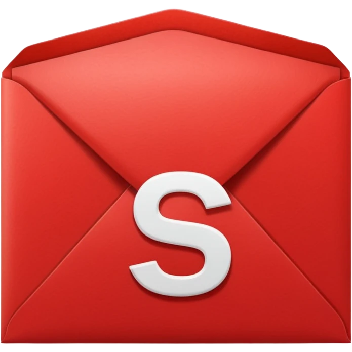 christmas red envelope with white "S" logo emoji