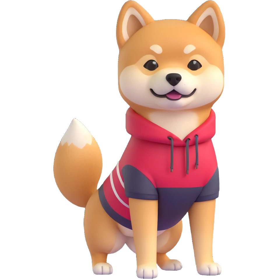 shiba inu at gym emoji