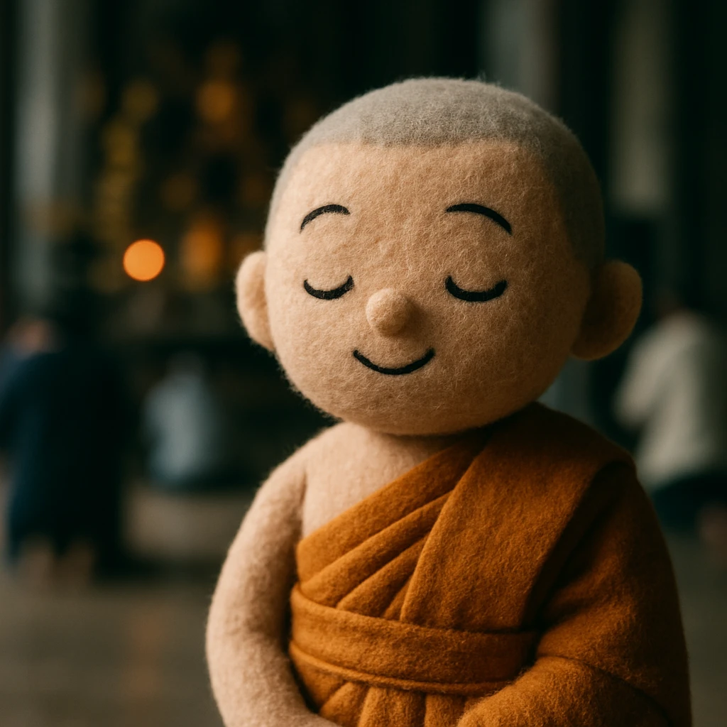 people praying in a Buddhist temple emoji