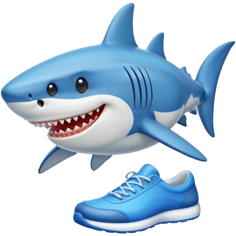 shark with blue shoes emoji