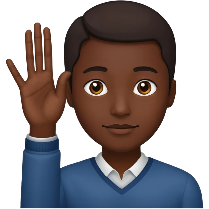 Que este 🙋🏾emoji envés que saludé haga con mano la forma de L emoji