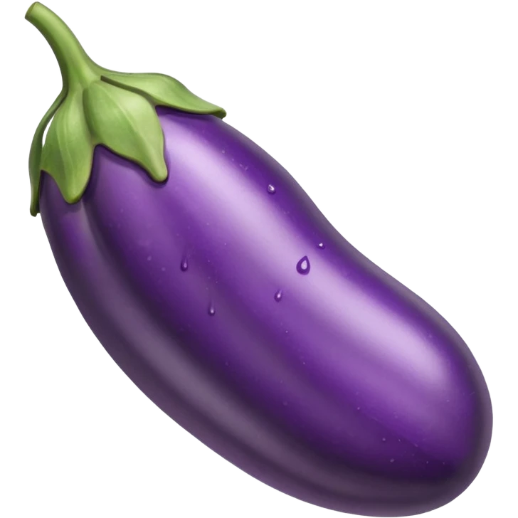 Eggplants touching tips with glue all over them emoji