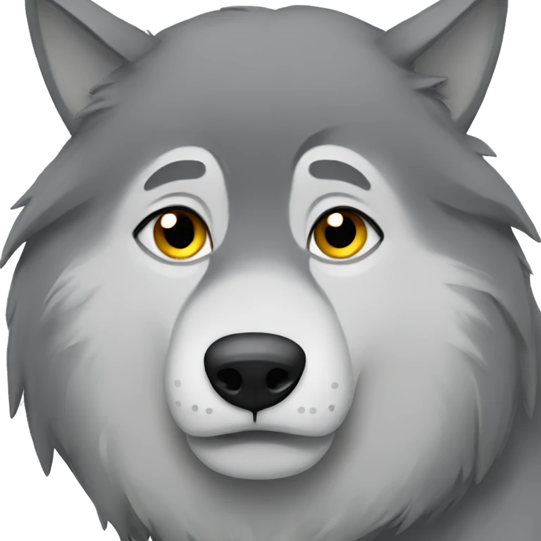 Sad wolf emoji
