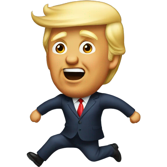 Trump jumping on his head  emoji