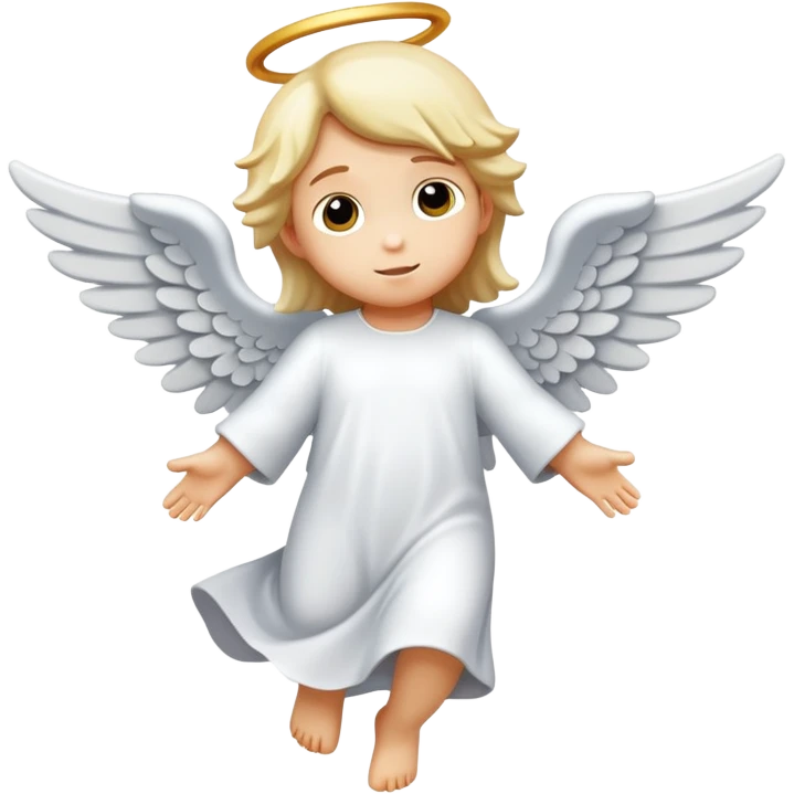 little flying angel kid made in stone emoji