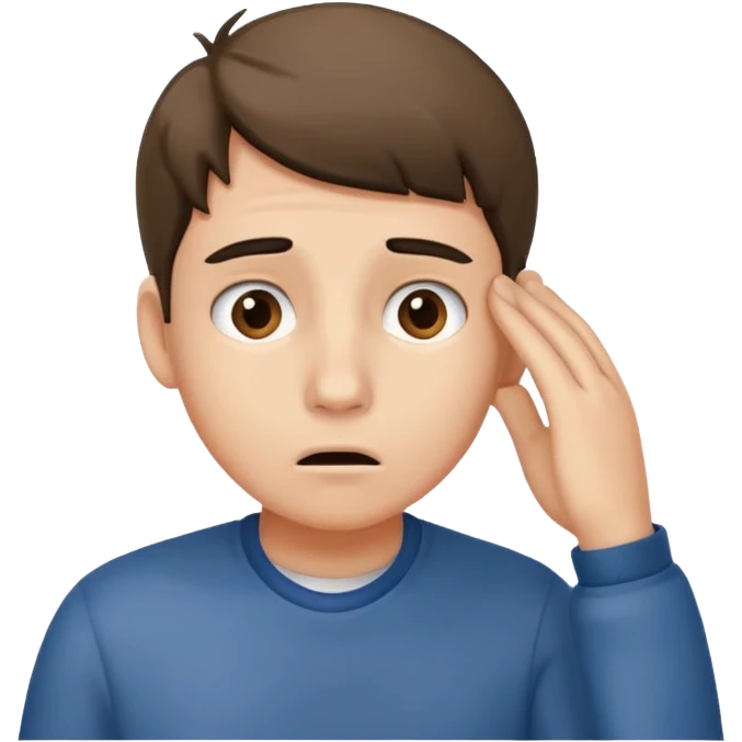 Make a student confused in solving emoji