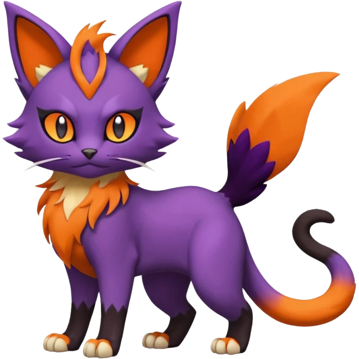 Liepard-Noivern-Litten-Sprigatito-Pokémon-fusion-creature (full body) emoji