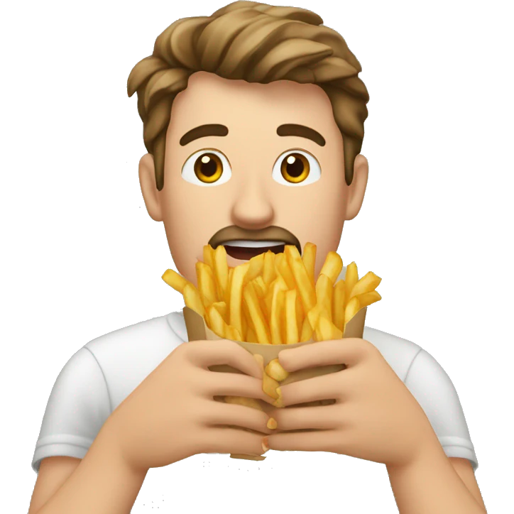 Antoine dupont qui mange des frites  emoji