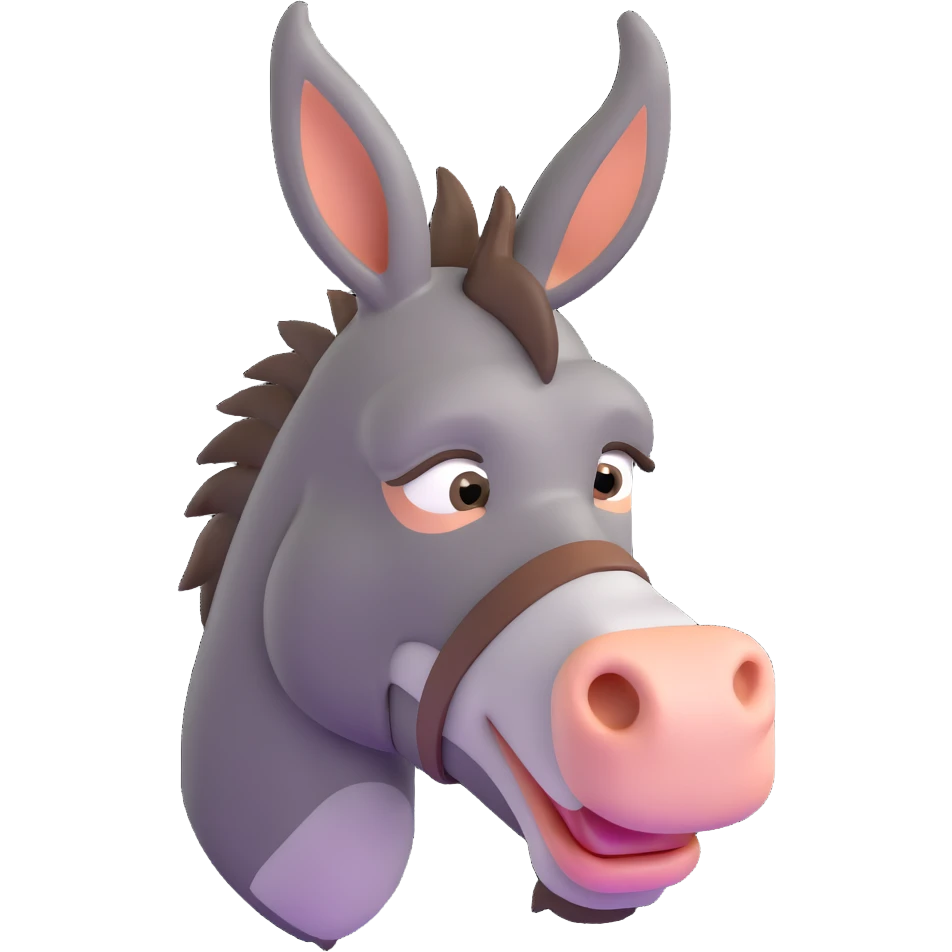 sad blue donkey emoji