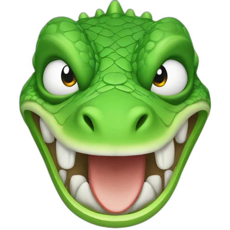 angry green lizard emoji