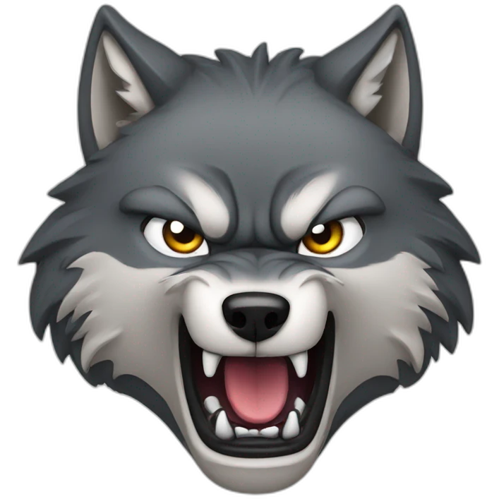 angry wolf emoji