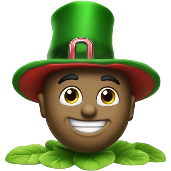 Ohio state buckeye sitting on a leprechaun  emoji
