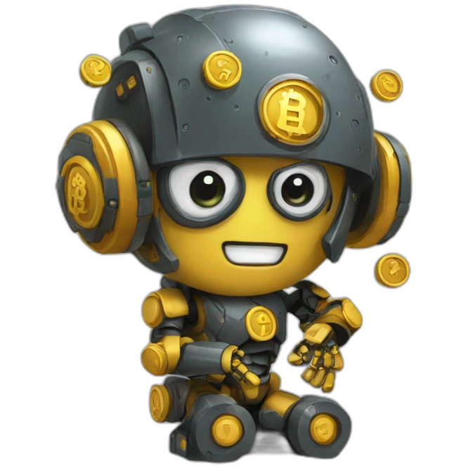 bot managing cryptocoins emoji