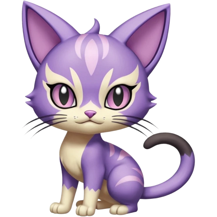 Meloetta-Purrloin-Gatomon-Noibat-Pokémon-Digimon-Fakémon-fusion-hybrid-creature emoji