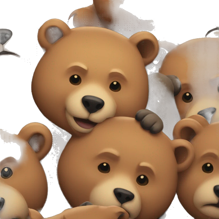 Bears cuddling emoji