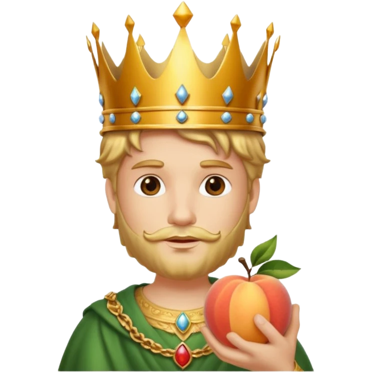 king and peach emoji