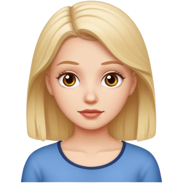 white girl with no bum emoji