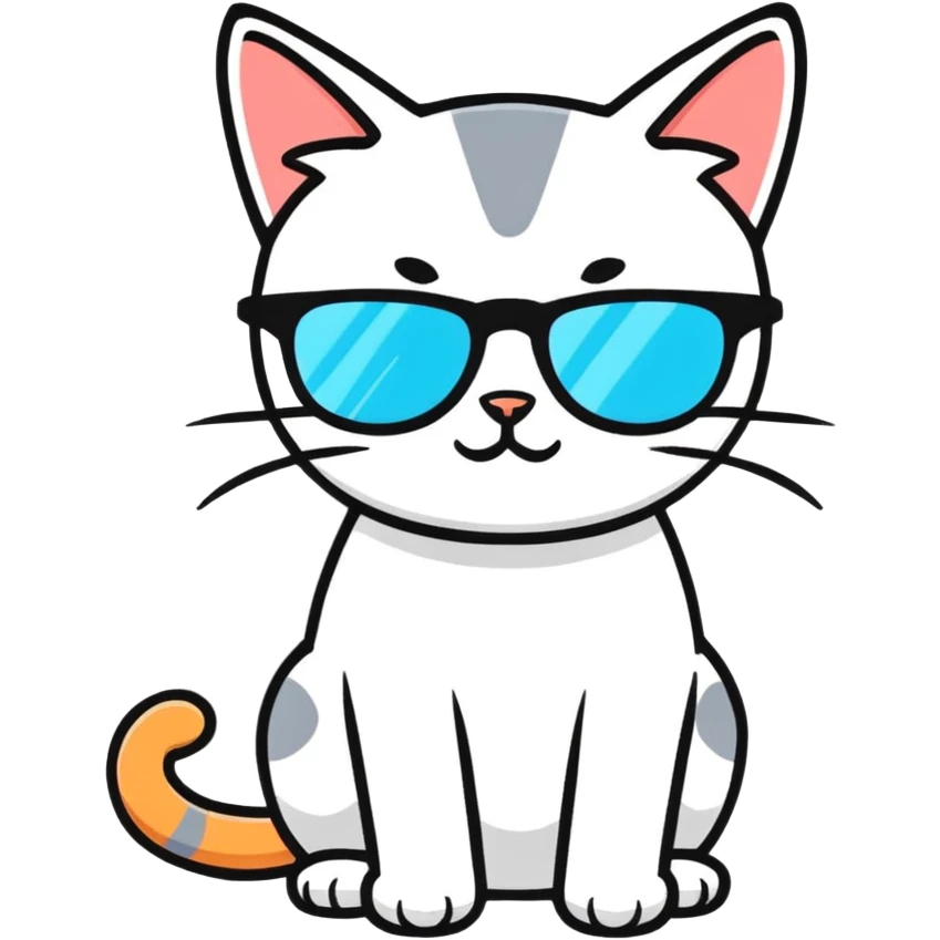 Cat with sunglass emoji