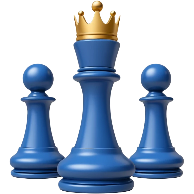 white plastic chess pieces, king, white emoji