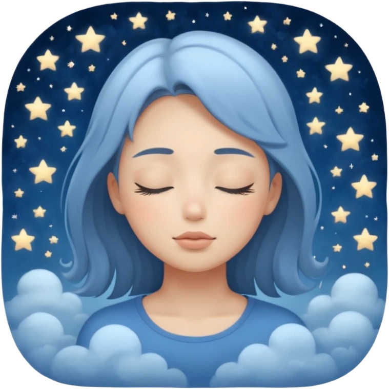 🌀 Visual: A calm girl with closed eyes, thoughts swirling like mist 📜 Text: “Not quiet, just thinking” 🎨 Mood: Foggy blue tones, soft stars, peaceful night emoji