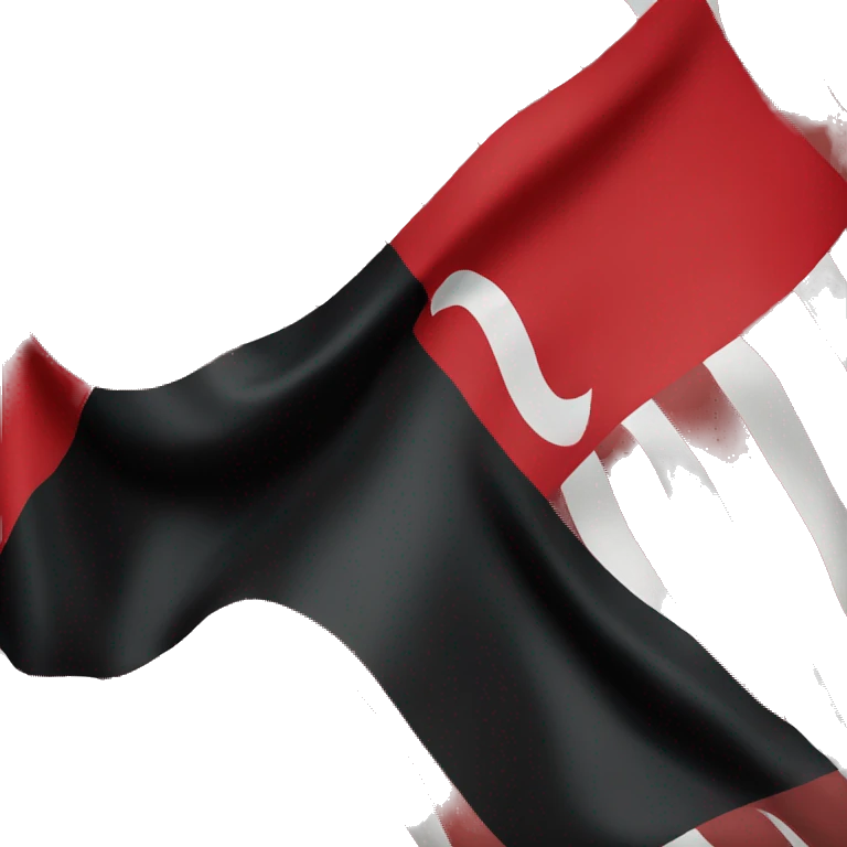 Black and red flag emoji