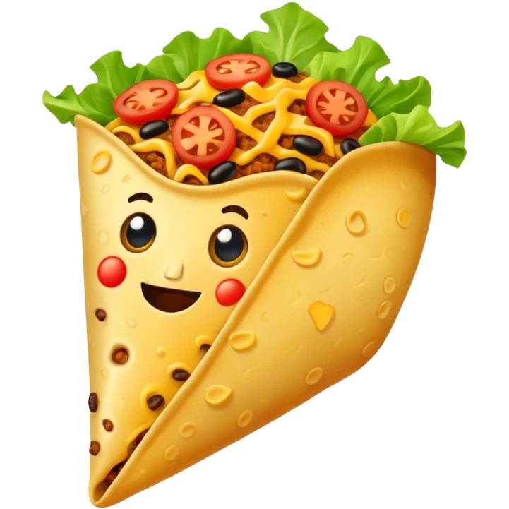 A talking and walking taco emoji
