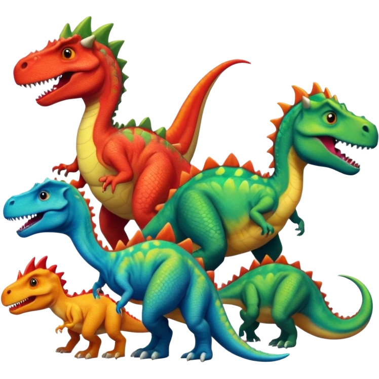 🦕+🦖+🐉 emoji