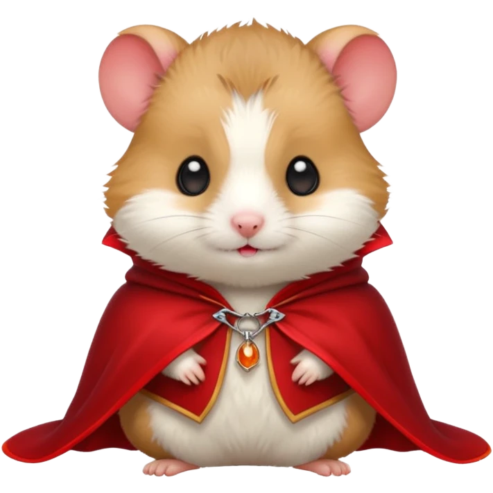 {
      "type": "object",
      "look": "hamster in red collar cloak",
      "description": "a tiny vampire hamster wearing a red collar cloak"
    } emoji