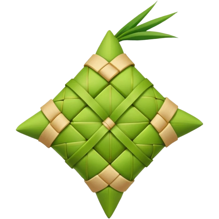 Ketupat rice green emoji