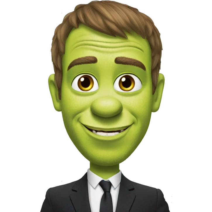 Shrek with emmanuel macron emoji