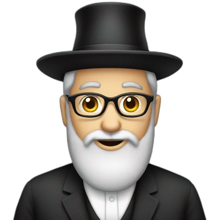 Rabbi with iPhone emoji