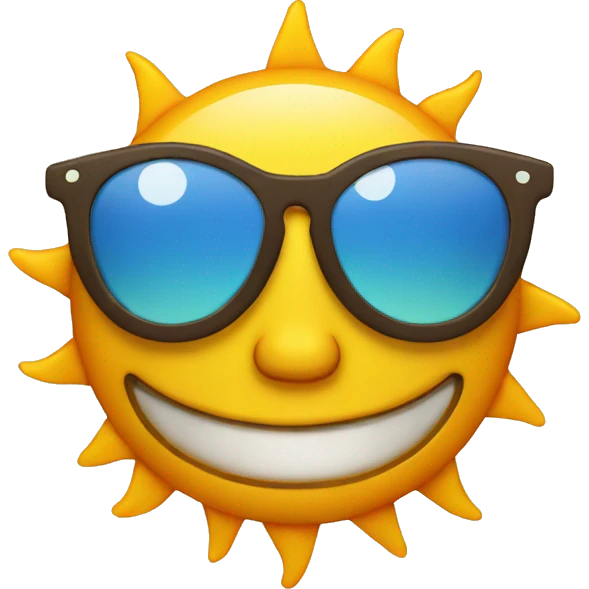 sun with sunglasses emoji
