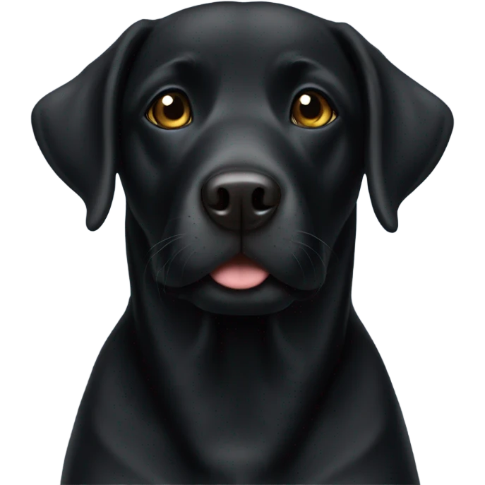 Small black lab emoji