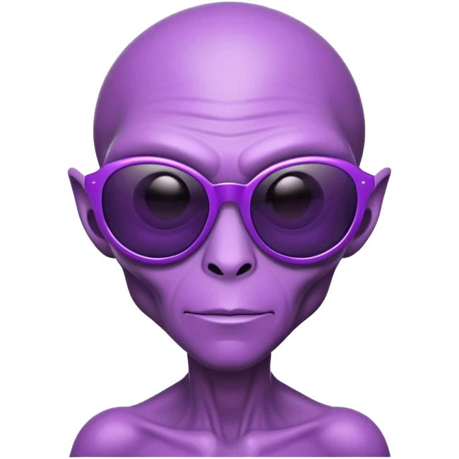 Purple alien with sunglasses emoji