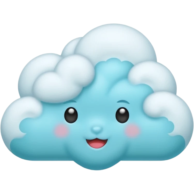 núvem japonesas ciano emoji