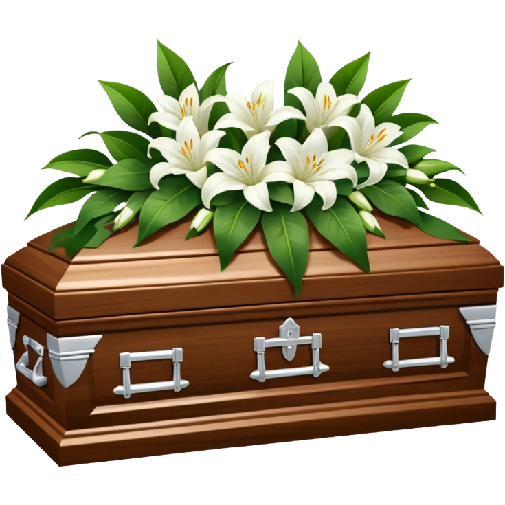 Funeral Casket with Casket Spray emoji