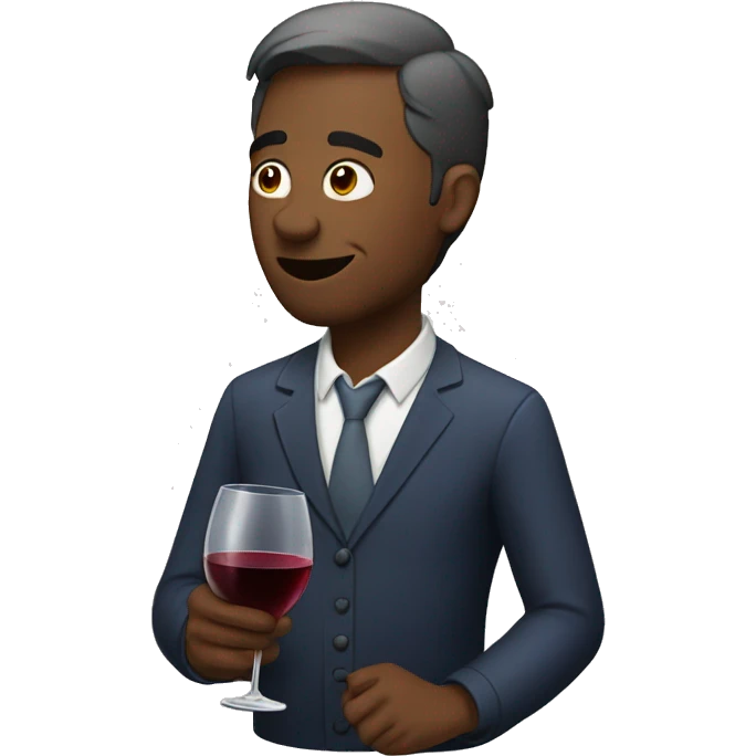 Men drink a wine emoji