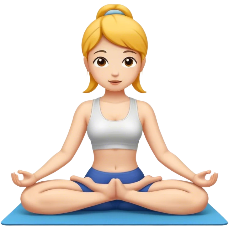 a girl doing yoga emoji