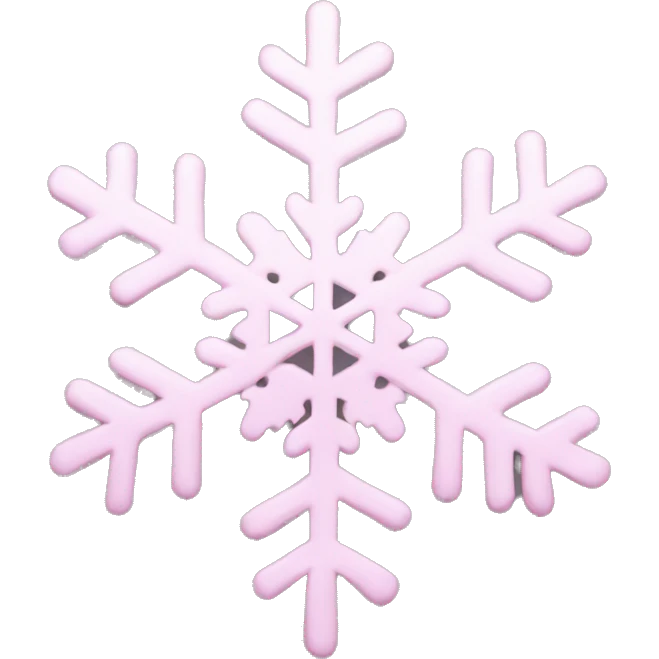 pastel pink snowflake  emoji