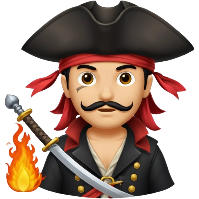 Fai un pirata con le ali di fuoco emoji